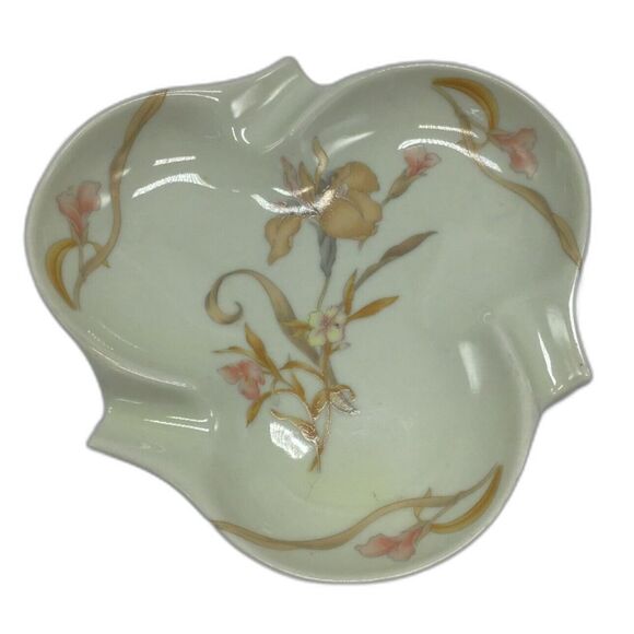 Vintage Ceramic Yellow Floral Ashtray Mid Century Modern Tobaccoana Smoking MCM - Picture 1 of 2